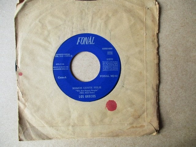 s5932 los grecos - somos gente feliz, Ophalen, Gebruikt, 7 inch