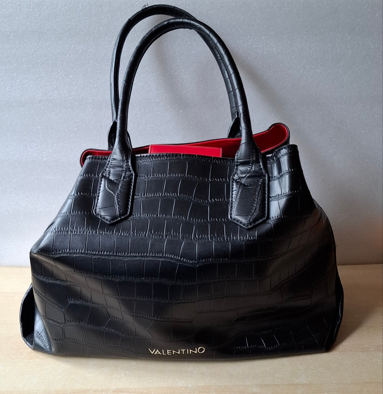 Damestas Valentino do blauw met draagriem, 40 tot 60 cm, Blauw, Minder dan 35 cm, Zo goed als nieuw