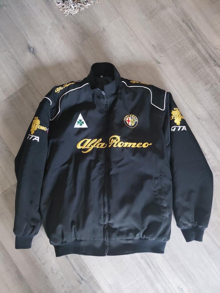 Alfa Romeo Race Jacket - Zwart met gouden details, Kleding | Heren, Ophalen of Verzenden, Zo goed als nieuw, Alfa Romeo