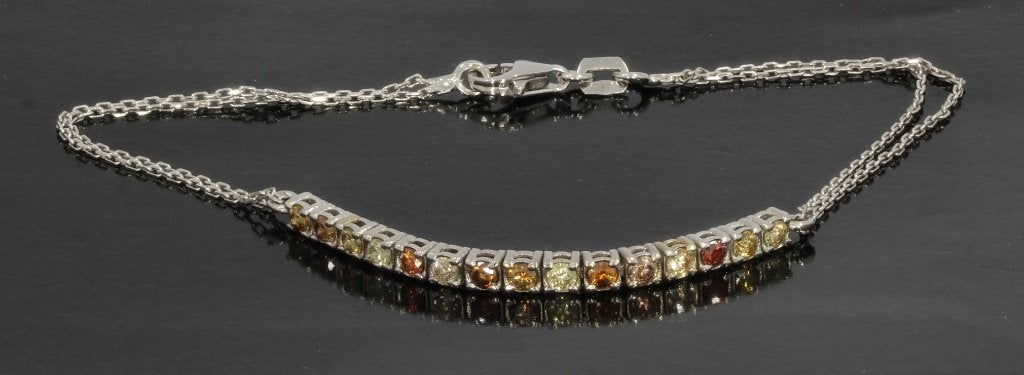 15 diamanten luxe armband 14k goud dames briljant fraai, Voordeelsieraden, Verzenden, Zo goed als nieuw, Met edelsteen