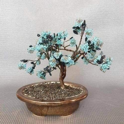 Vintage bonsai feng shui - boom draadsculptuur, Ophalen of Verzenden