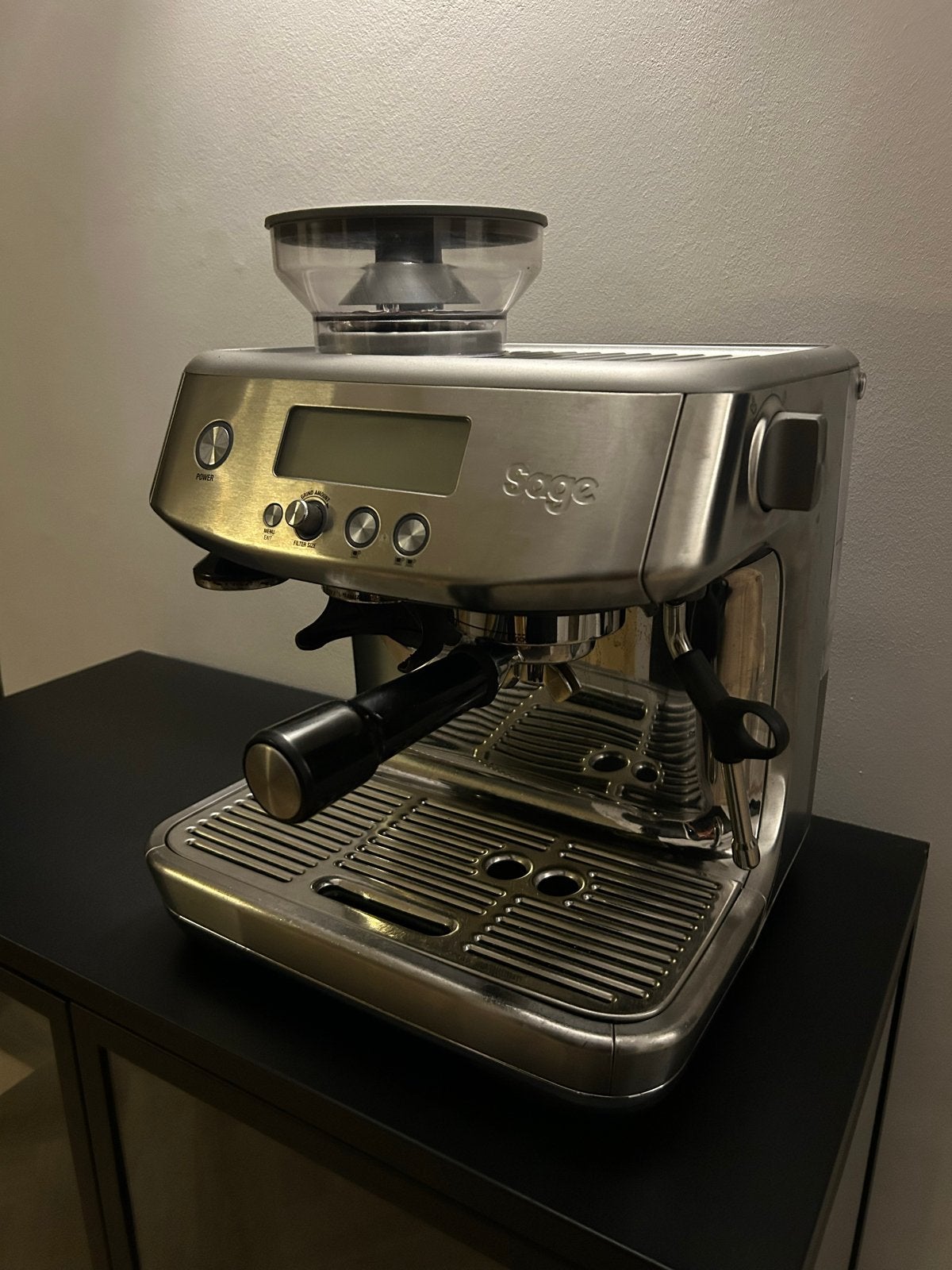 Sage Barista Express Espressomachine, Gebruikt, Espresso apparaat, Koffiebonen, 2 tot 4 kopjes
