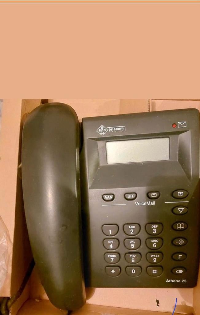 NIEUW in doos Kpn Athene 25 vaste huistelefoon antraciet, Telecommunicatie, Vaste telefoons | Niet Draadloos, Ophalen of Verzenden