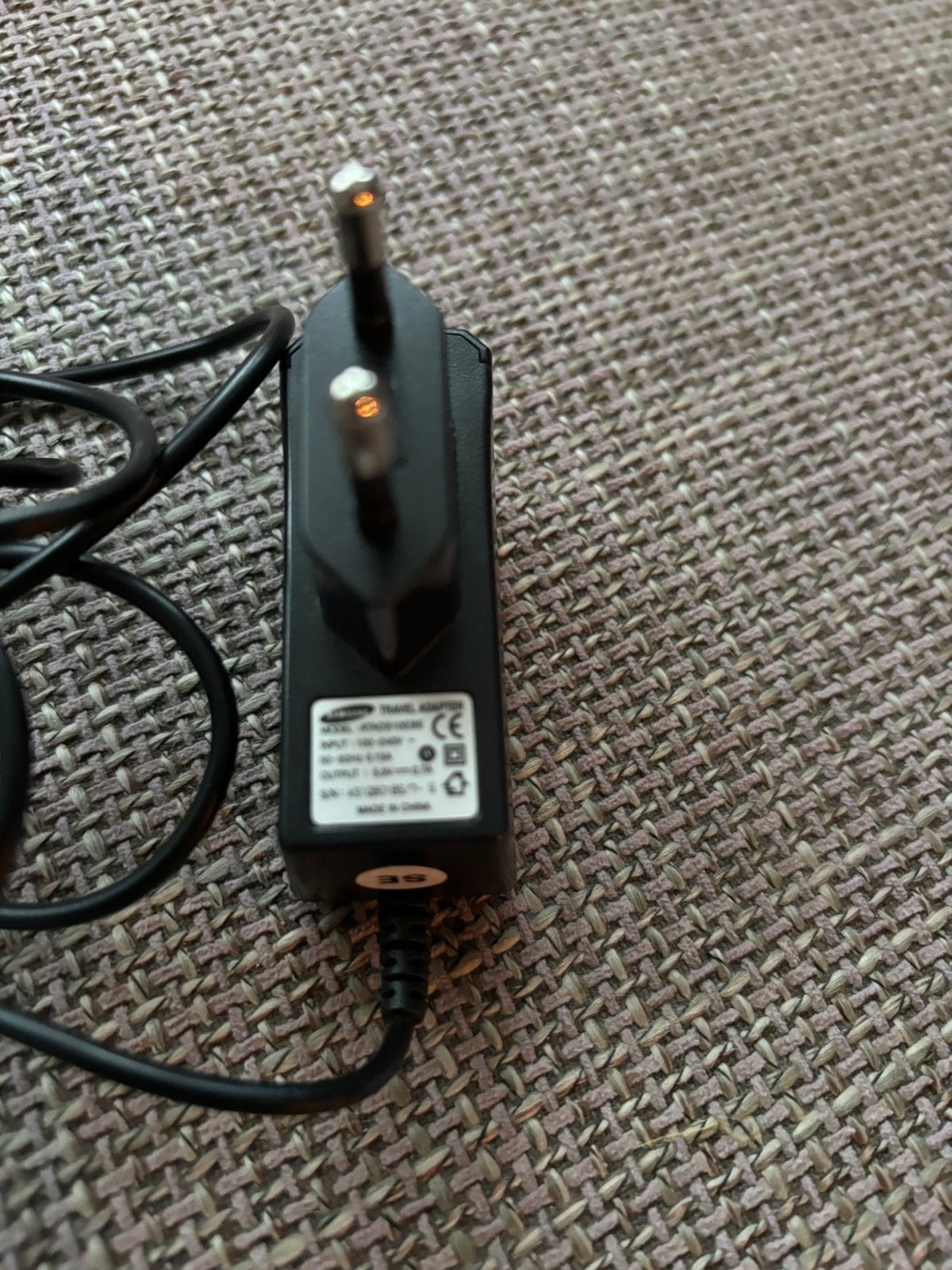 Samsung Reisadapter Oplader (ATADS10EBE) met kabel, Ophalen of Verzenden, Gebruikt, Samsung