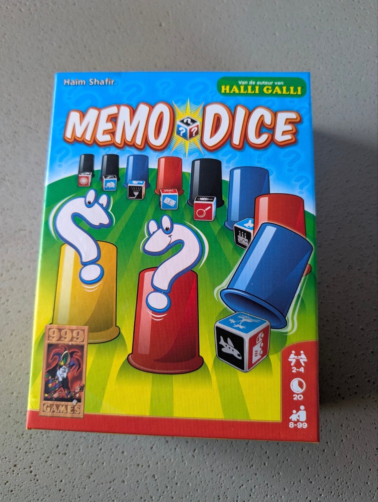 Memo Dice van de makers van Halli Galli, Een of twee spelers, Ophalen of Verzenden, Nieuw, 999 Games