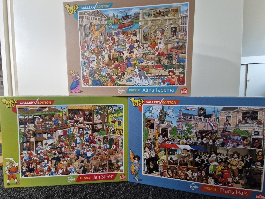 Legpuzzel 3X schilders, Ophalen, 500 t/m 1500 stukjes, Zo goed als nieuw, Legpuzzel
