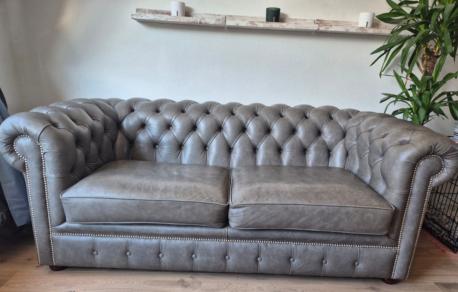 Chesterfield bank - English Decorations - Made in England, Ophalen, Gebruikt, 150 tot 200 cm, Chesterfield