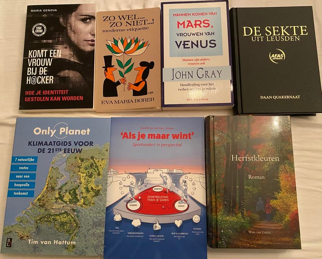 Diverse boeken: fictie, non-fictie, etiquette en meer, Ophalen, Gelezen, Nederland