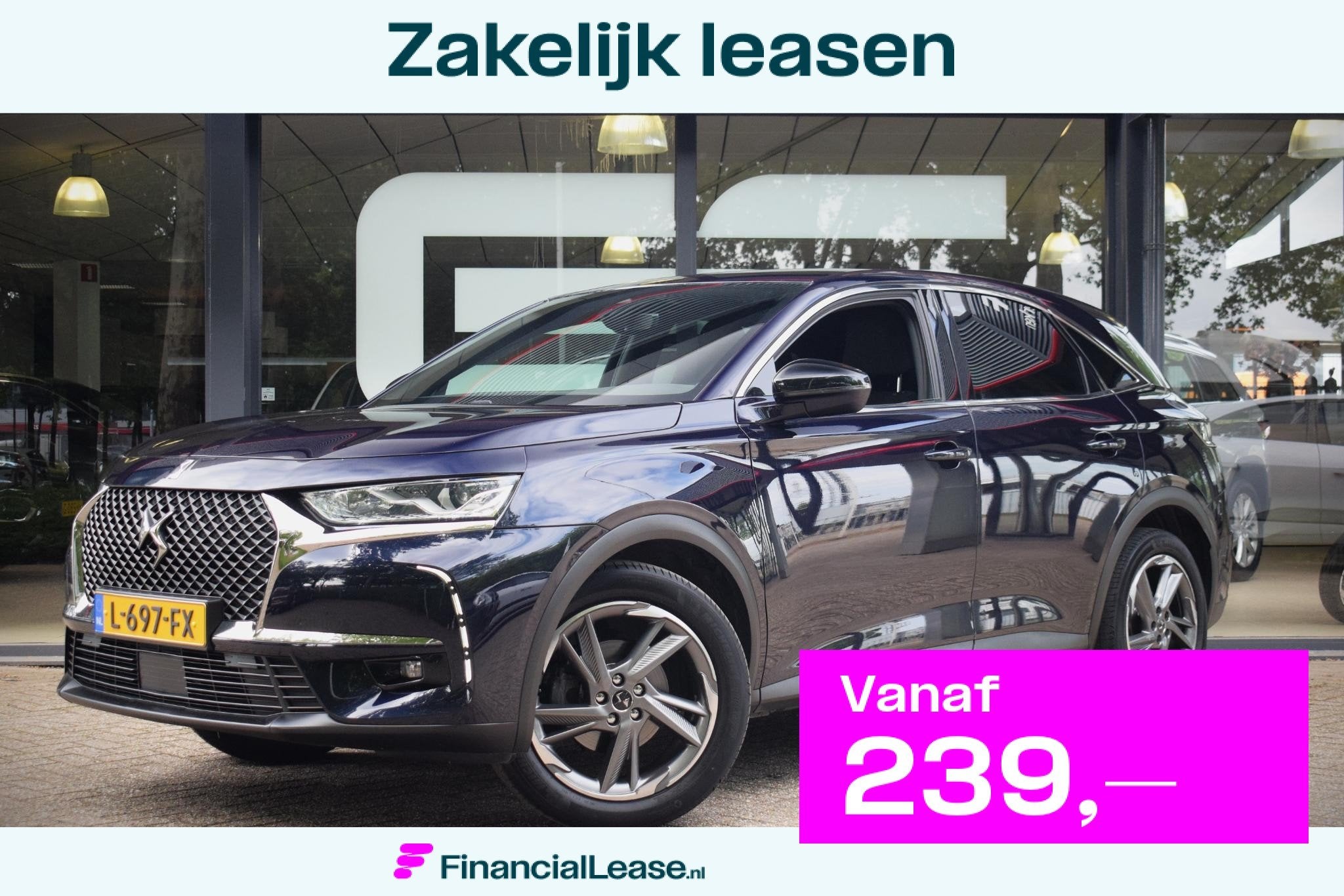 DS 7 Crossback 1.2 PureTech So Chic |TREKHAAK|CRUISE|NAVI|, Stof, Euro 6, 1199 cc, Blauw
