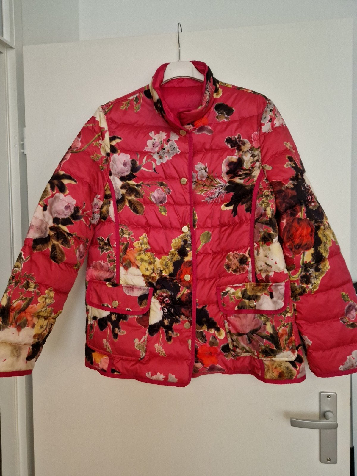 Basler 42 omkeerbaar jasje roze met bloemenprint, Ophalen of Verzenden, Zo goed als nieuw, Roze, Basler