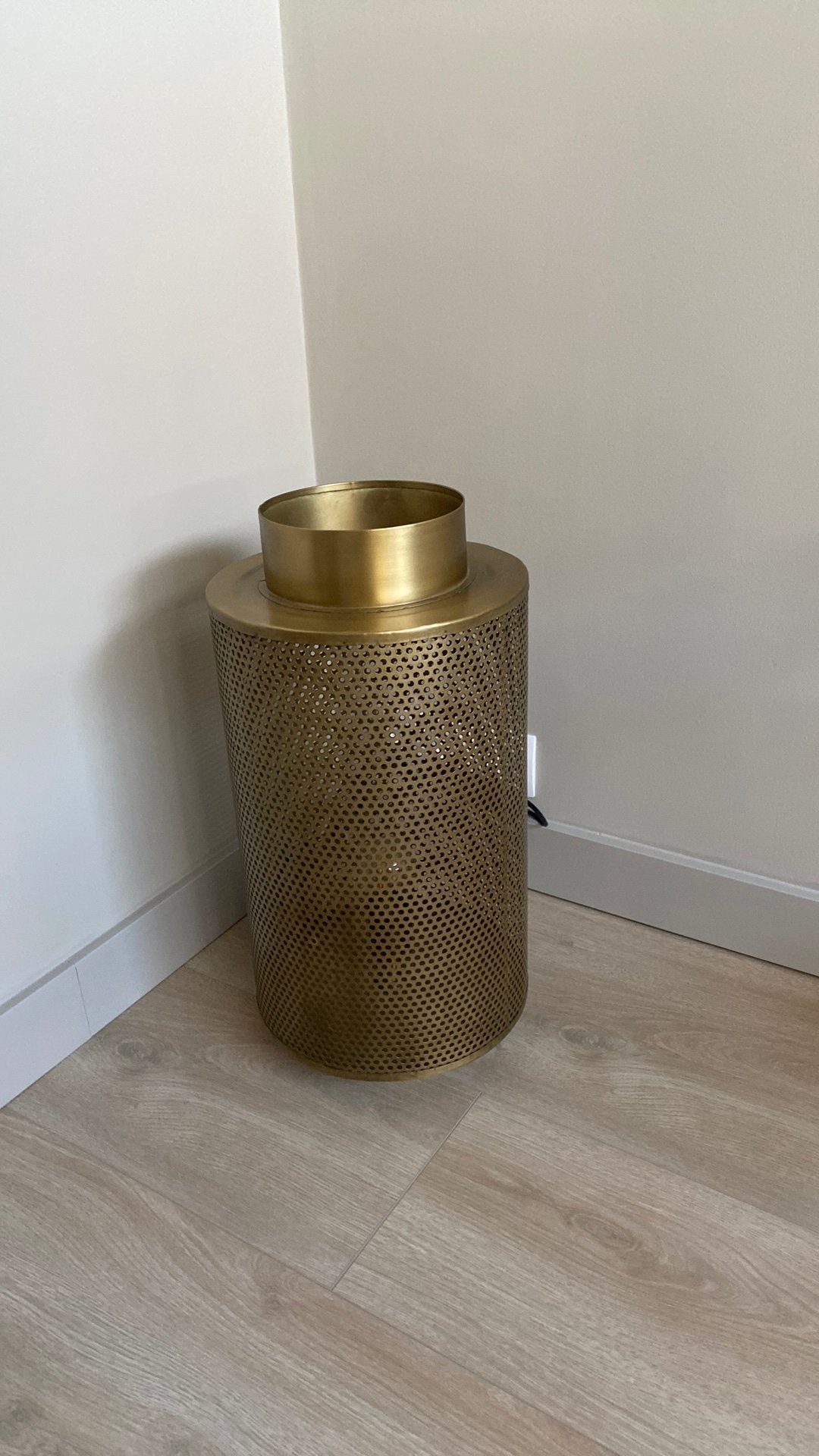 Sfeervolle gouden lamp, Ophalen, Zo goed als nieuw
