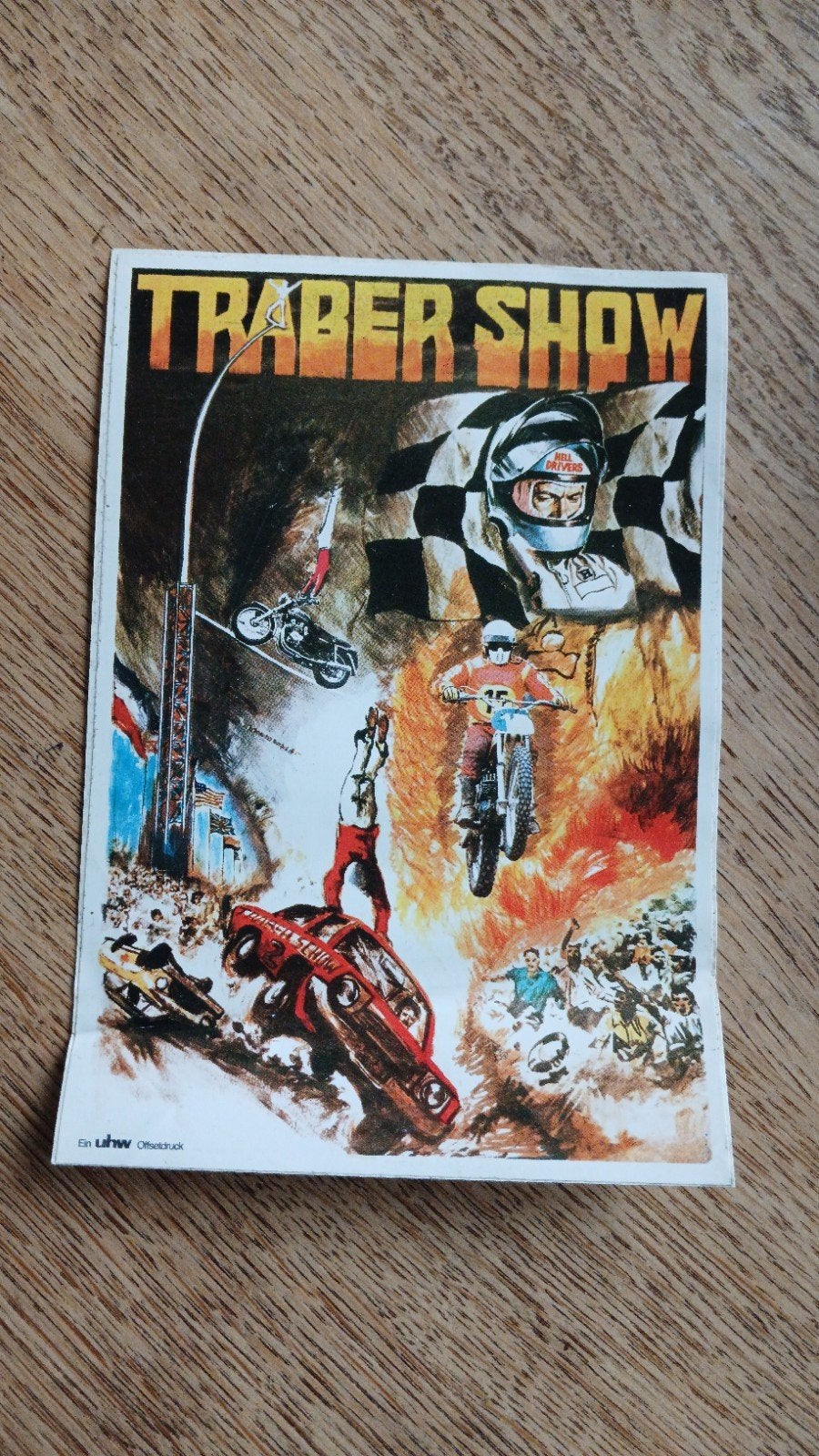Sticker 'Traber Show' - Auto/Motor Stunt Show Hell Drivers, Ophalen of Verzenden, Zo goed als nieuw, Auto of Motor