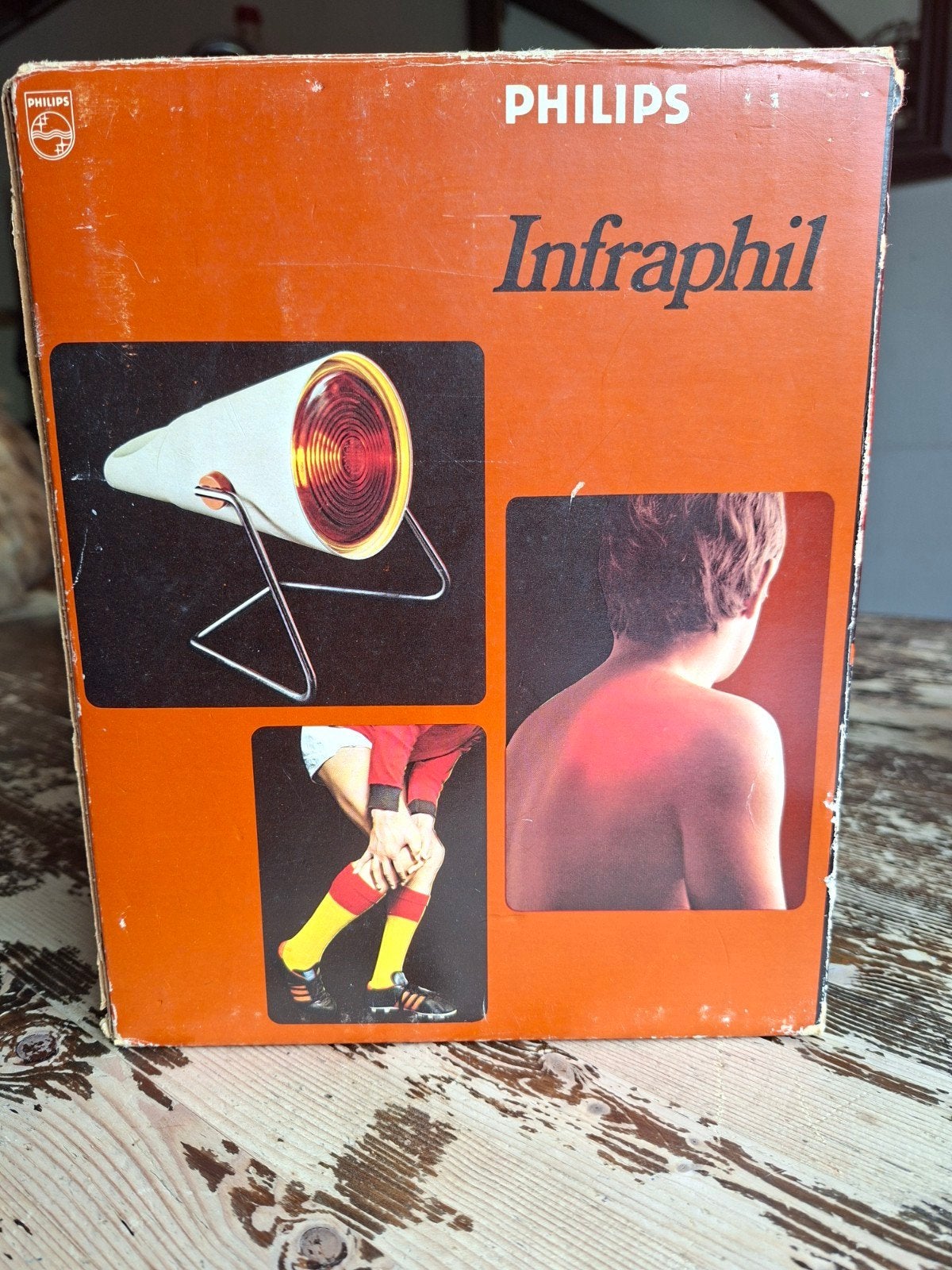 Vintage Philips Infraphil infrarood lamp/gezondheids lamp, Ophalen of Verzenden, Overige formaten, Overige soorten