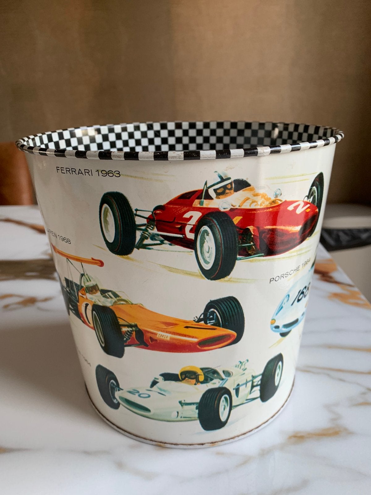 Vintage jaren 70 oldtimer race emmer blik Le Mans, Ophalen of Verzenden, Gebruikt, Auto's