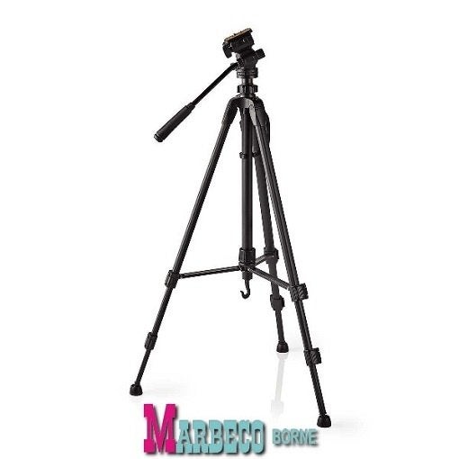 Camera, Video Statief Pan, Tilt max.147,5 cm, Alu zwart, Nedis, Nieuw, Minder dan 150 cm, Info@marbeco.nl