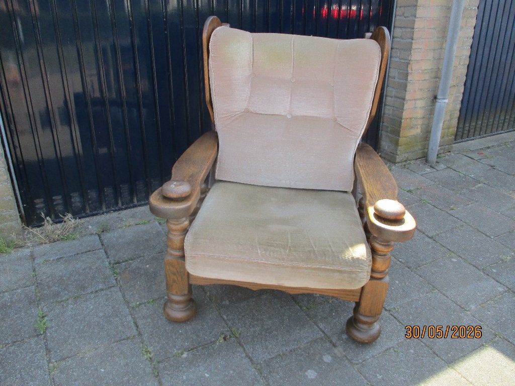 Fauteuil, Ophalen, Gebruikt, 75 tot 100 cm, Stof