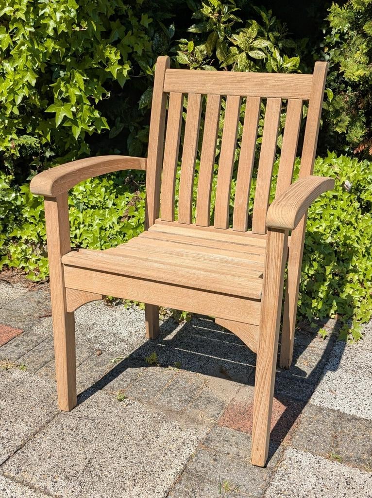 10x Teak & Garden Victoria stapelstoelen - als nieuw, Teakhout, Ophalen of Verzenden, Zo goed als nieuw, Teak & garden