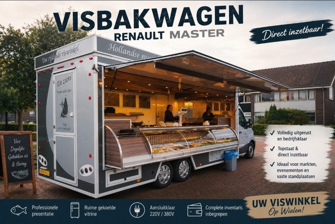 Visverkoopwagen Renault Master - Direct Inzetbaar!, Ophalen