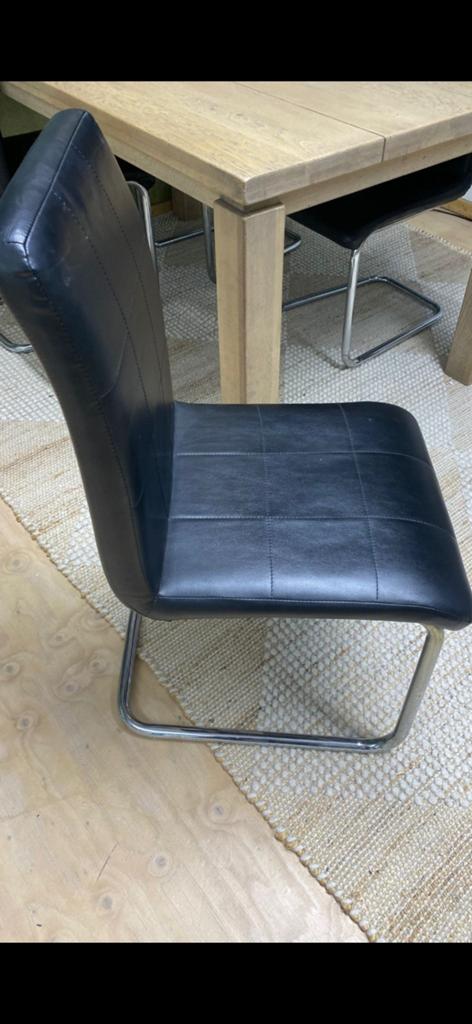 Eetkamerstoelen modern, Ophalen, Gebruikt, Zwart, Vier