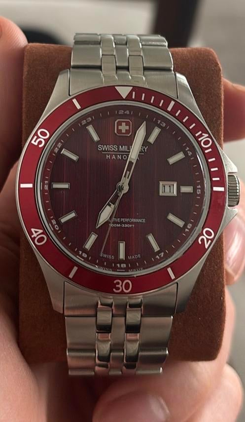 SWISS MILITARY HANOWA FLAGSHIP ELEMENTS FIRE SMWGH0006703, Sieraden, Tassen en Uiterlijk, Horloges | Heren, Ophalen, Zo goed als nieuw