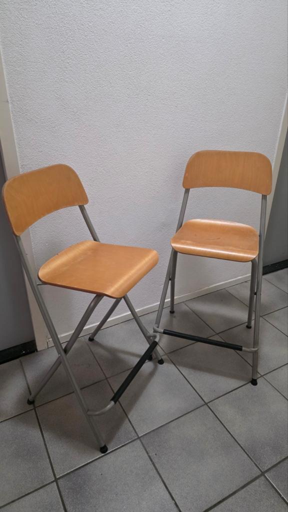 Ikea opklapbare barkrukjes, Huis en Inrichting, Stoelen, Ophalen, Gebruikt, Twee, Overige kleuren