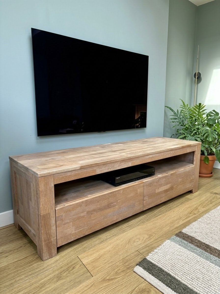 TV-meubel met 2 lades - 150x45x46 cm, Ophalen, Gebruikt, 100 tot 150 cm, Minder dan 100 cm
