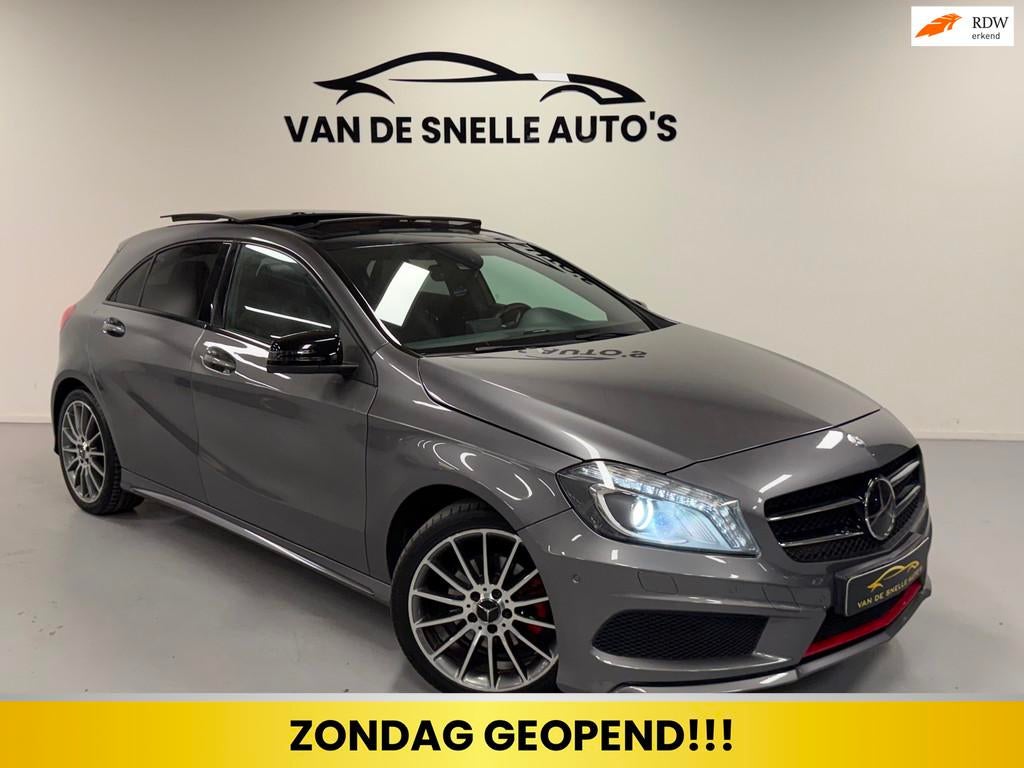 Mercedes-Benz A-klasse 220 CDI AMG/PANO/CAMERA/MEMORY/EURO6, Auto's, Gebruikt, Euro 6, 4 cilinders, Leder