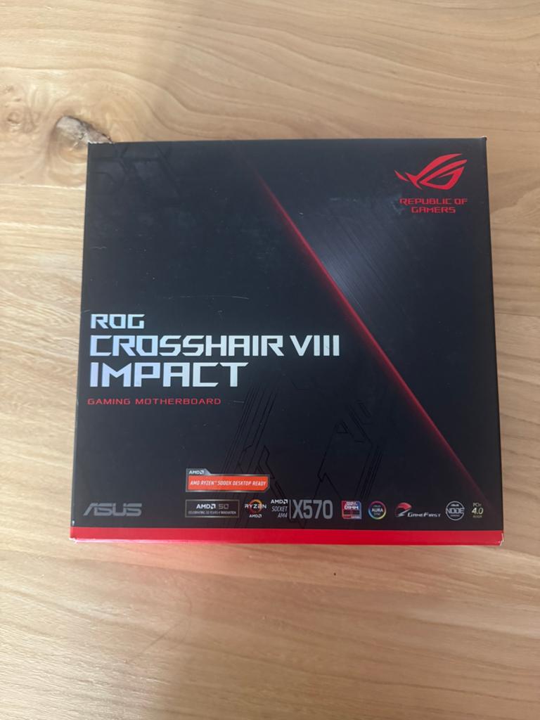 ASUS ROG Crosshair VIII Impact X570 AM4 mini-DTX moederbord, Computers en Software, Moederborden, Ophalen of Verzenden, Gebruikt