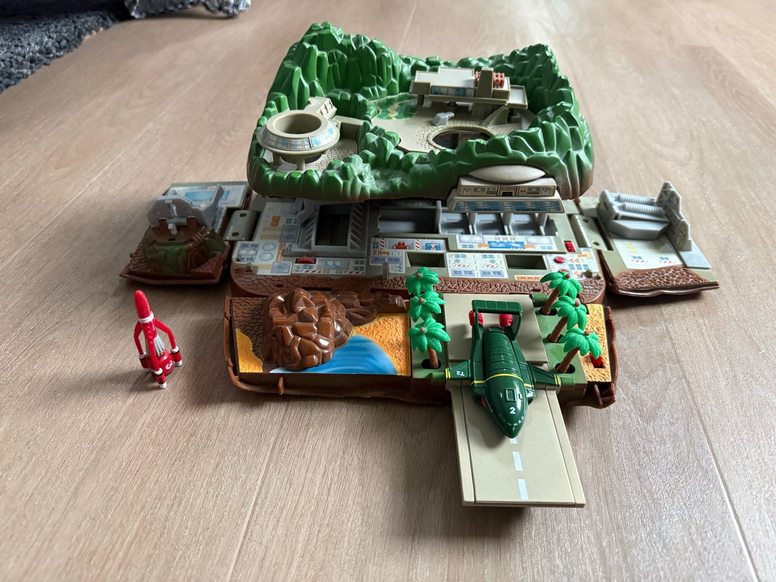 Thunderbirds Tracy Island speelset met Thunderbird 2, Ophalen of Verzenden, Gebruikt, Jongen of Meisje