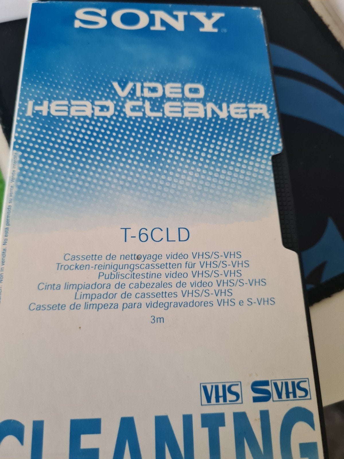 Sony Video Head Cleaner T-6CLD VHS/S-VHS, Ophalen of Verzenden, Gebruikt