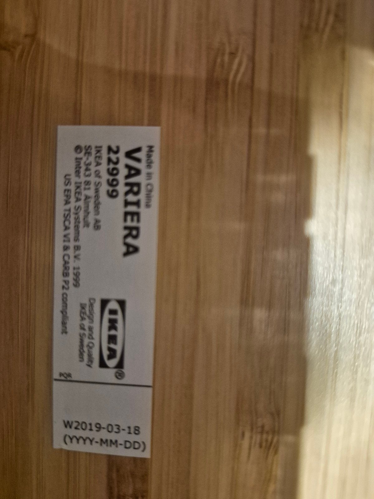 IKEA VARIERA Messenbak - Bamboe - 50x19.5x5.5 cm, Ophalen, Hout, IKEA, Bruin