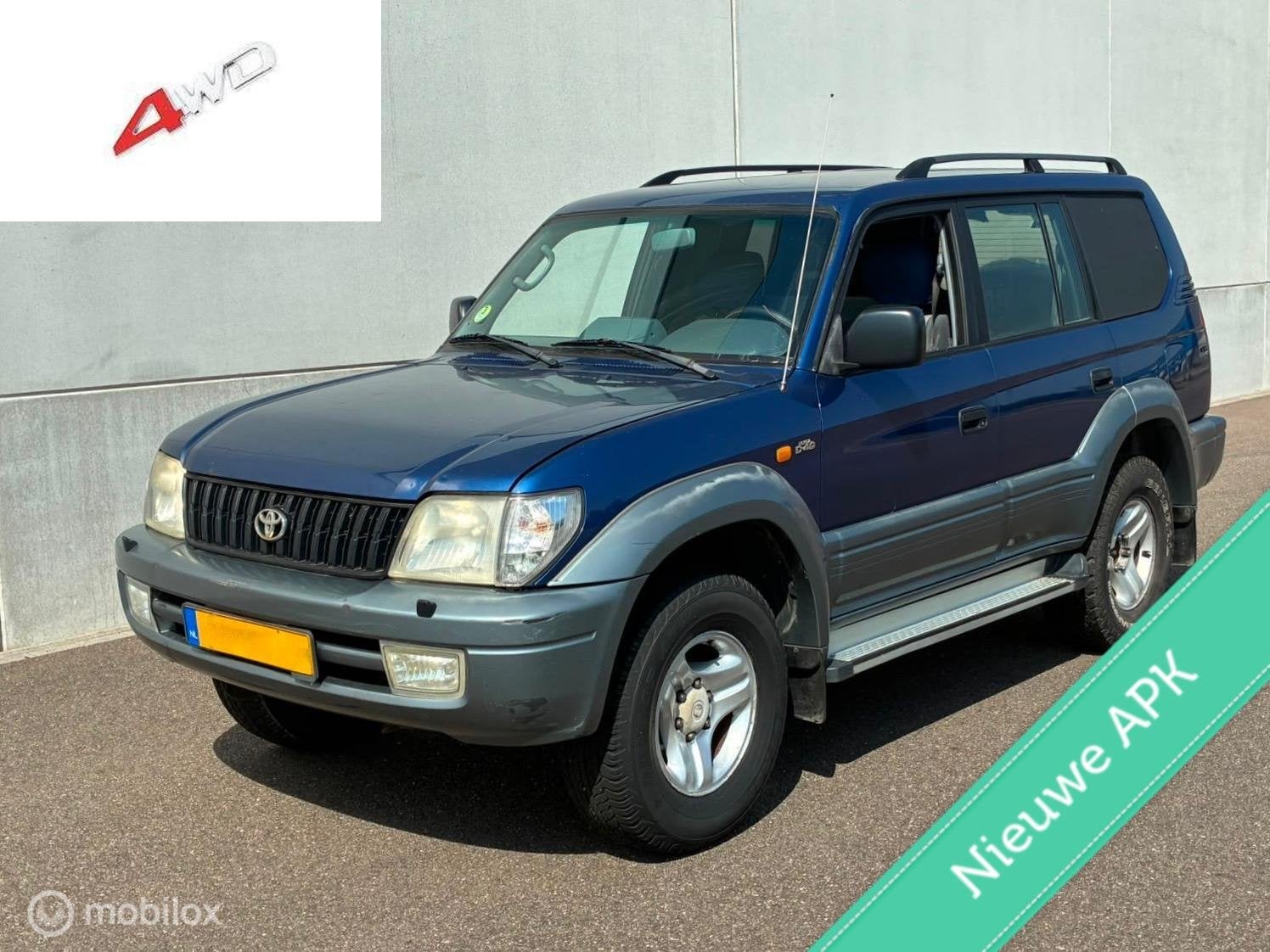 Toyota LandCruiser 90 3.0 D4-D 4 WD AIRCO CRUISECONTROL, Auto's, Toyota, Stof, Gebruikt, 4 cilinders, Blauw