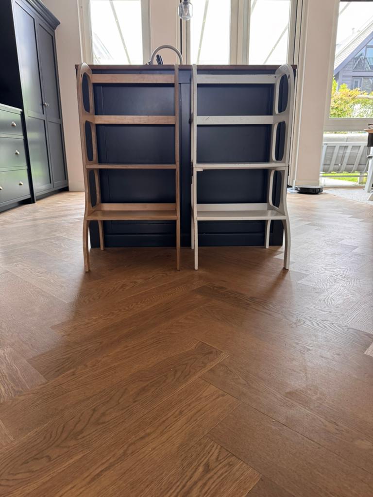 2x Ette Tete leertoren | combiprijs | blank hout + wit, Ophalen, Gebruikt