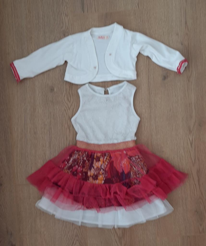 Jurk mt 98 met bolero, Ophalen of Verzenden, Zo goed als nieuw, Meisje, Jurk of Rok