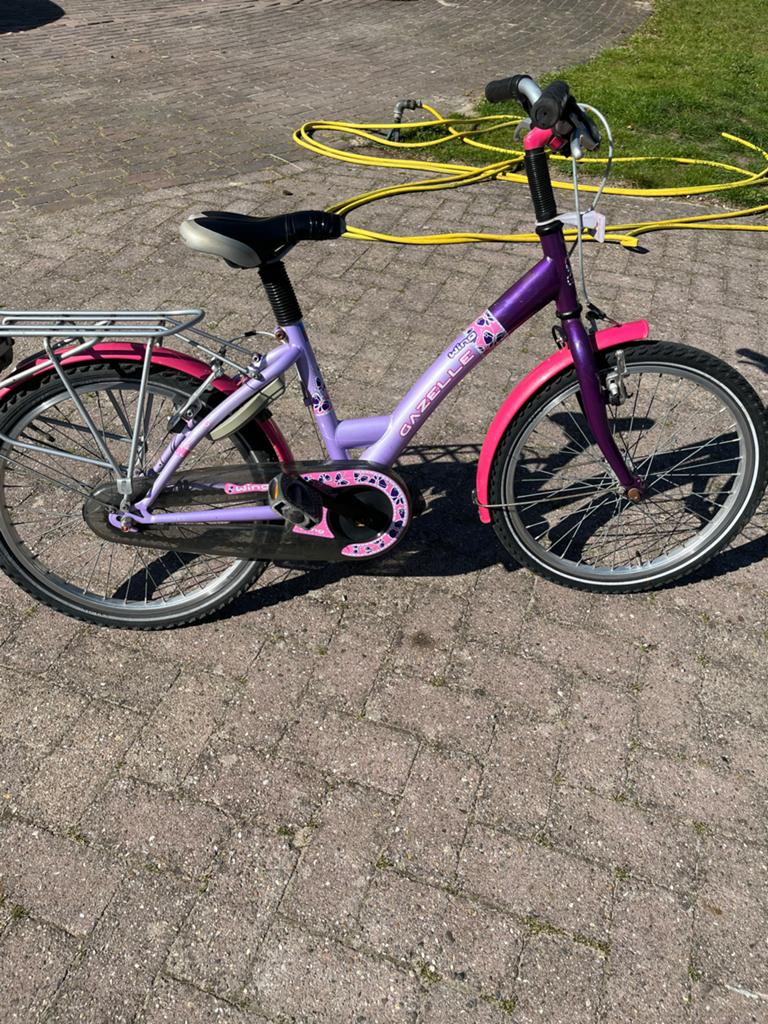 Gazelle meisjesfiets 20 inch - paars/roze, Fietsen en Brommers, Fietsen | Kinderfietsjes, Ophalen, Gebruikt, Velgrem, 16 tot 20 inch