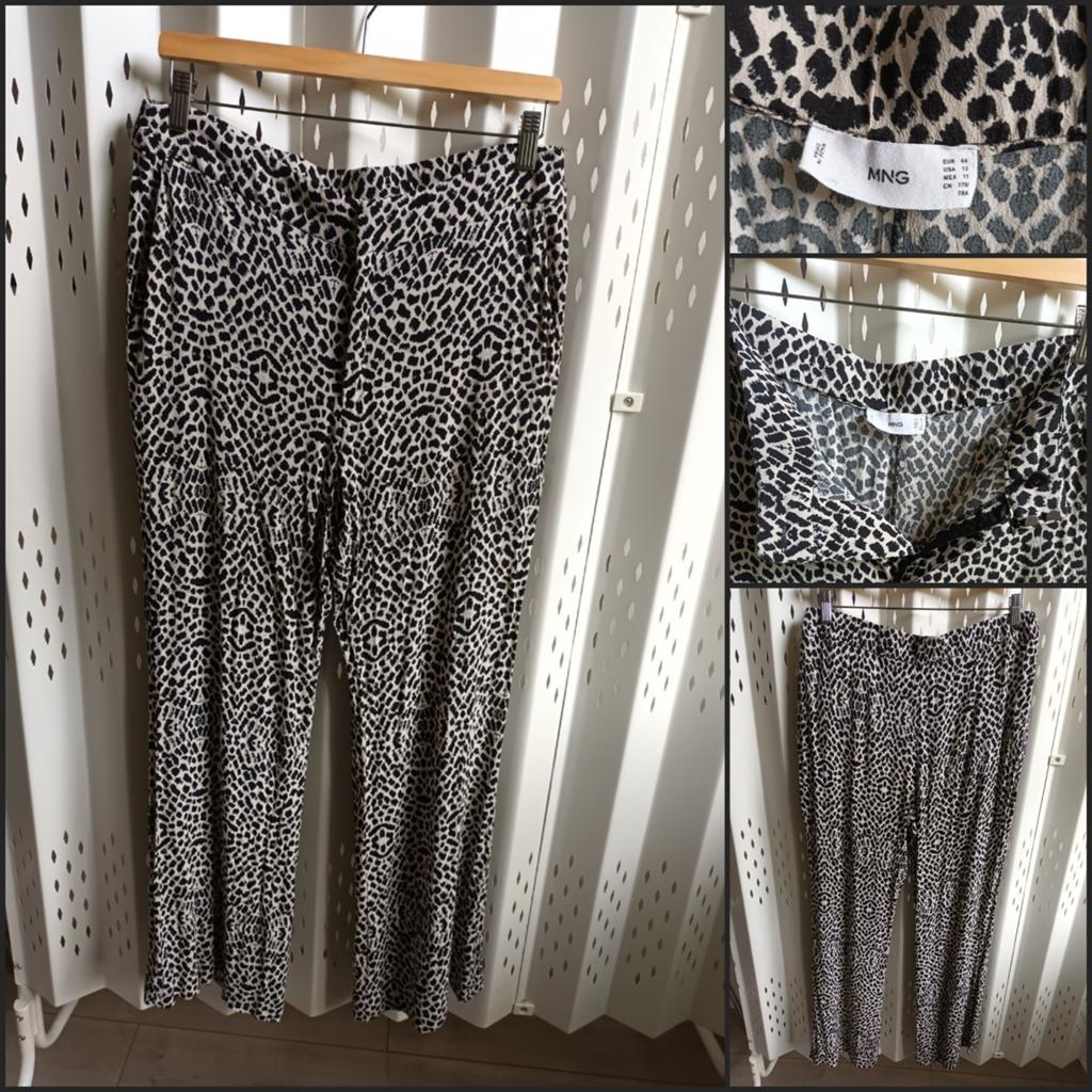 MNG flared high rise damesbroek luipaardprint Maat 44, Beige, MNG, Maat 42/44 (L), Ophalen of Verzenden