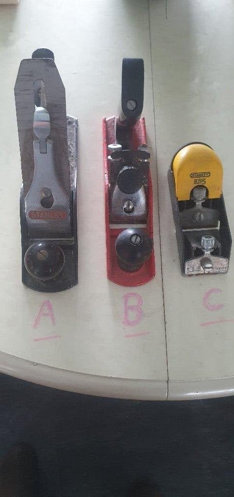 3 Houtschaven A+B+C, Ophalen of Verzenden, Gebruikt, Overige typen, Stanley