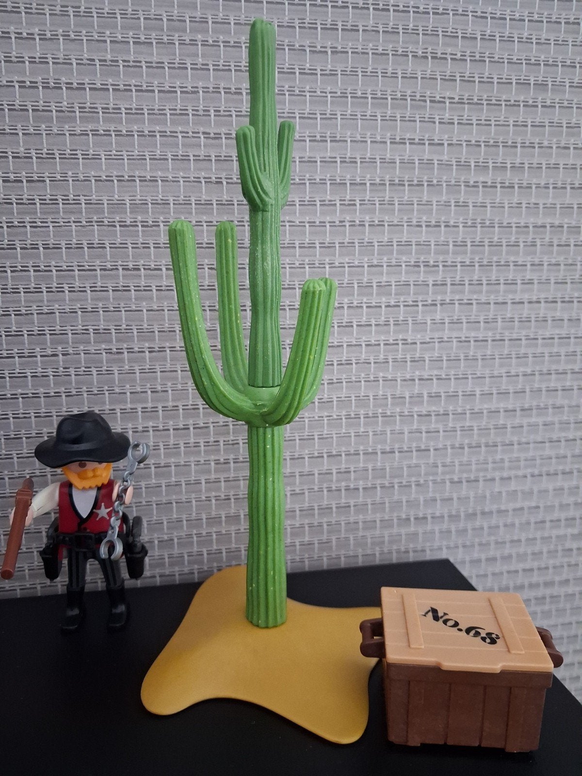 playmobil western: cactus, box en sherif, Ophalen of Verzenden, Zo goed als nieuw, Historisch, Complete set
