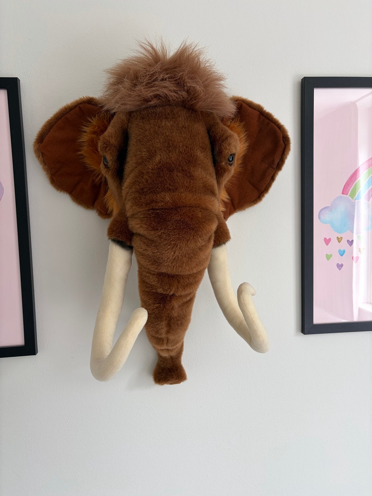 Bibib Wild & Soft Dierenkop Pluche Mamoet, Overige stijlen, Ophalen of Verzenden, Zo goed als nieuw, Bruin