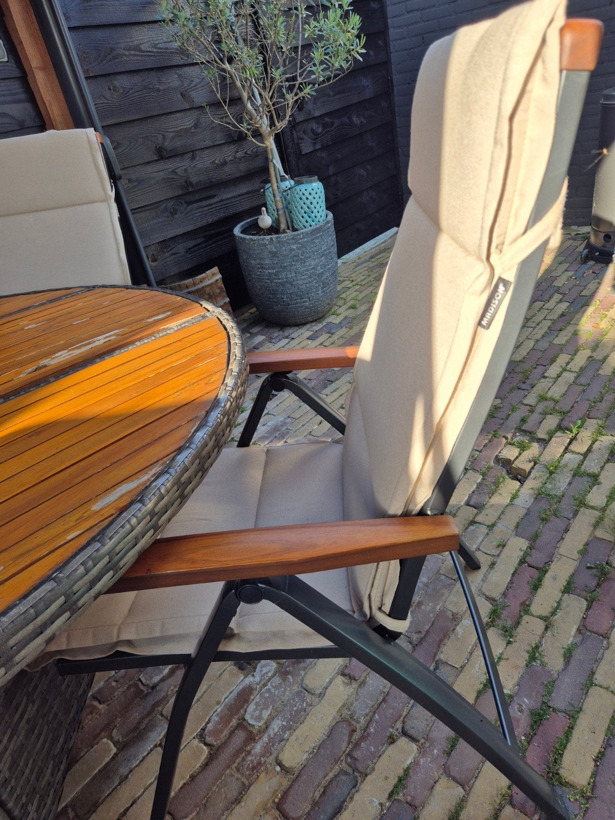 3 tuinstoelen verstelbaar..., Ophalen, Gebruikt, 3 zitplaatsen, Aluminium