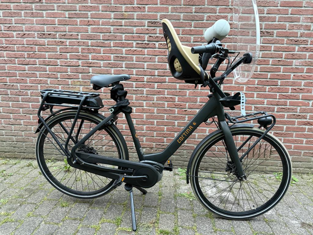 Cortina E-Common Family Elektrische Moederfiets met Stuurver, 56 cm of meer, Zo goed als nieuw, Versnellingen, 0 zitjes