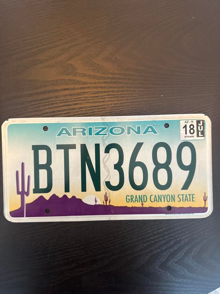 Vintage Arizona nummerplaat - Grand Canyon State, Auto diversen, Overige Auto diversen, Ophalen of Verzenden