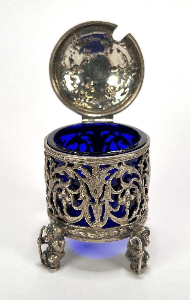 40. Mosterdpotje, Lazarus Posen Witwe - Duitsland, ca. 1900, Antiek en Kunst, Ophalen of Verzenden, Zilver