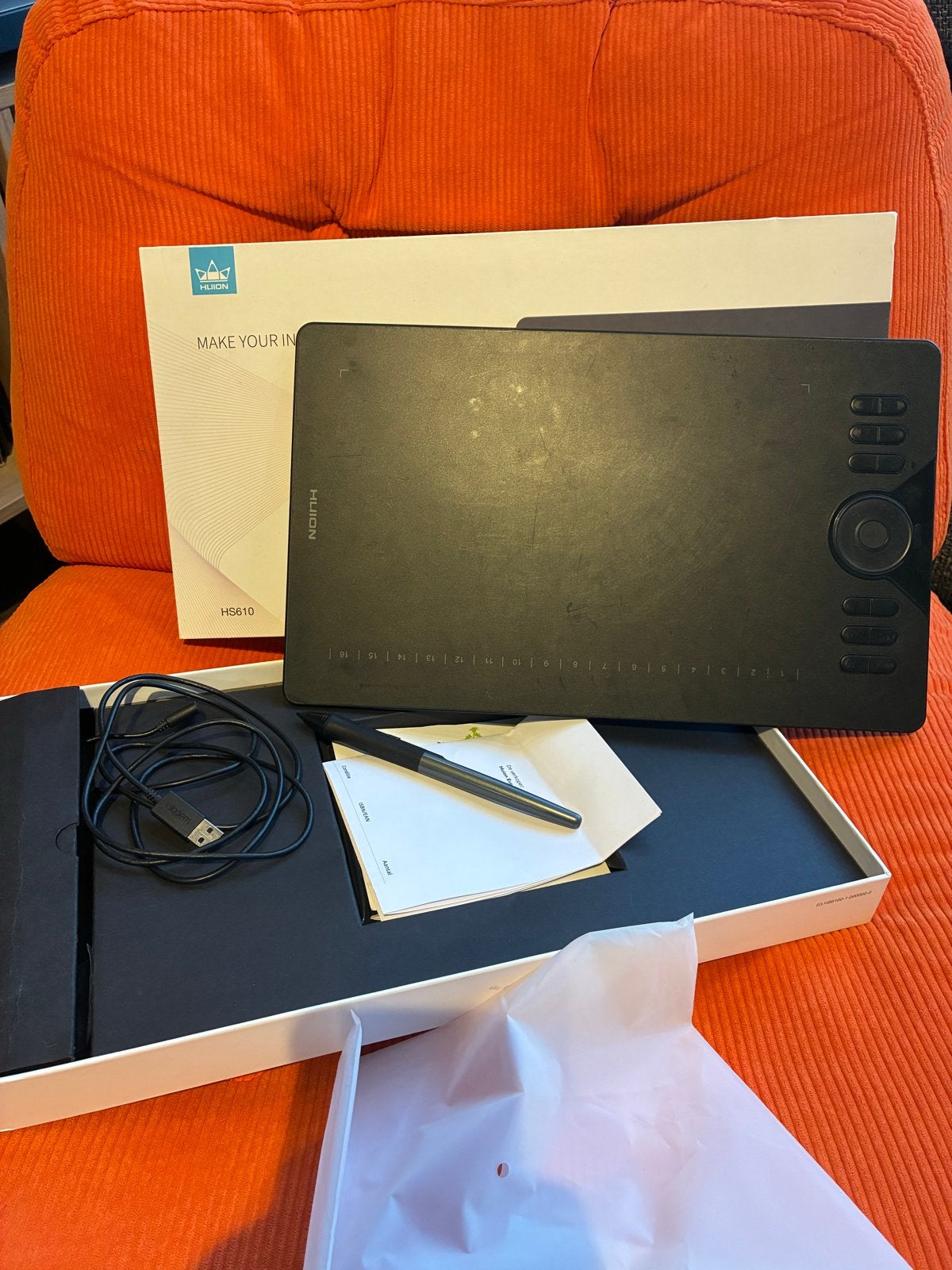 Huion HS610 Creative Pen Tablet, Computers en Software, Ophalen of Verzenden, Gebruikt, Bedraad