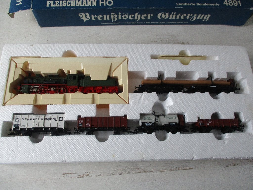 Fleischmann Set Preussischer Guterzug no 4891, Hobby en Vrije tijd, Modeltreinen | H0, Treinset, Gelijkstroom, Fleischmann, Ophalen of Verzenden
