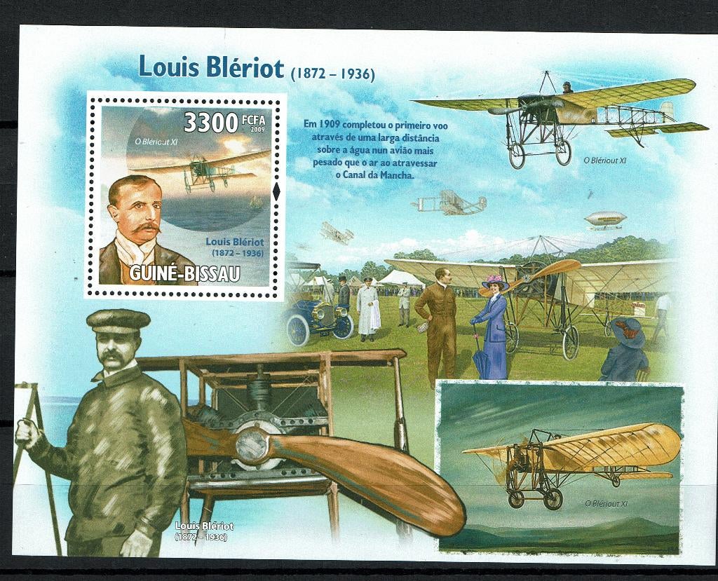 BISSAU 2009 PF BLOK LUCHTVAART VLIEGTUIGEN PLANES 1, Ophalen of Verzenden, Postfris, Vliegtuigen
