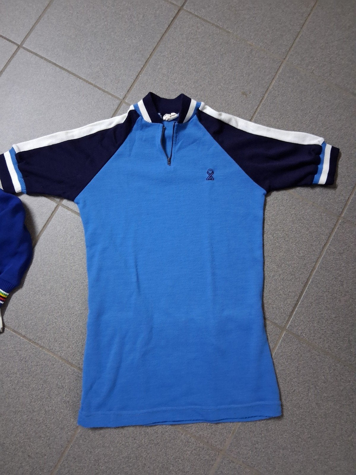 Vintage wollen fietsshirt + vest, Fietsen en Brommers, Fietsaccessoires | Fietskleding, Ophalen of Verzenden, Zo goed als nieuw