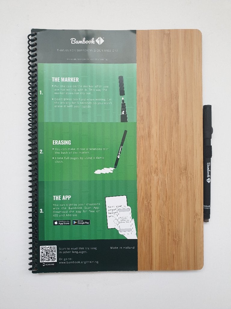 Bambook Classic uitwisbaar notitieboek - Hardcover A4, Ophalen of Verzenden, Uitwisbaar, Nieuw, A4
