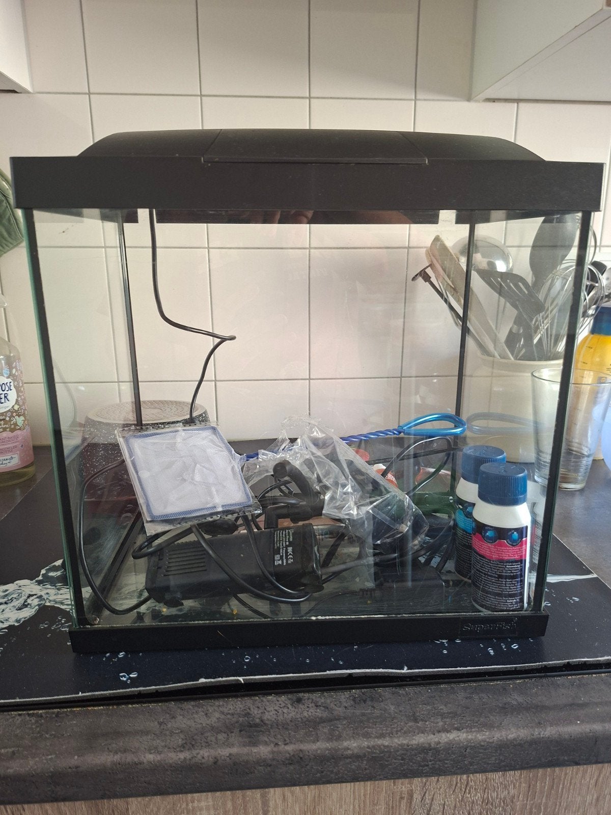 SuperFish Start 30 aquarium compleet met filter, LED en acce, Dieren en Toebehoren, Vissen | Aquaria en Toebehoren, Gebruikt, Leeg aquarium