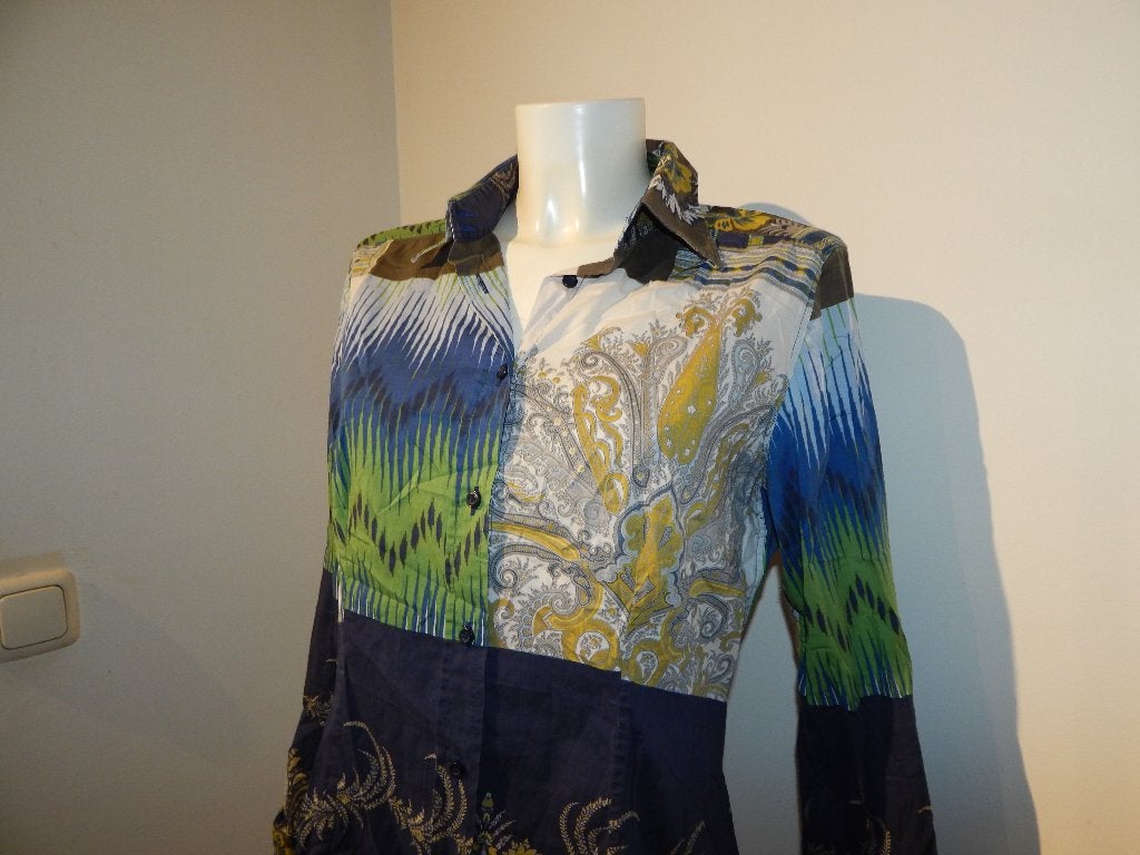 Etro blouse prachtige print paisley mooie kleuren IT 46, Kleding | Dames, Maat 38/40 (M), Overige kleuren, Etro, Verzenden